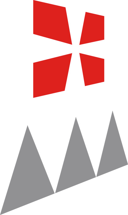 Johanniter Kreuz und drei Tannen in reduzierter Form bilden das neue Logo